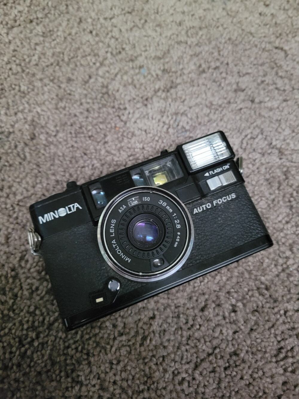 Minolta Hi-Matic AF2 35mm Point & Shoot Film Camera 38mm AF2 - AS IS -